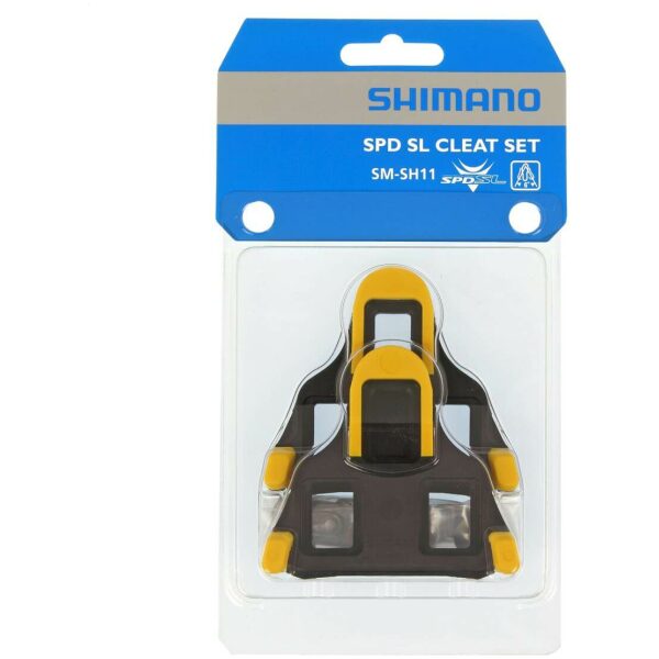 Shimano SCHOENPLAAT SH SPD SL SH11 M/SPELING ZW/GE SET A 2 Zwart/Geel