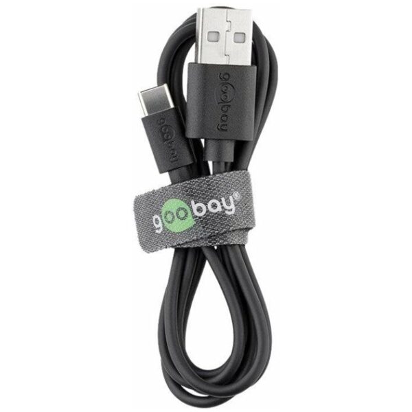 Goobay USB-C naar USB-A kabel - USB2.0 - tot 2A / zwart - 0,50 meter