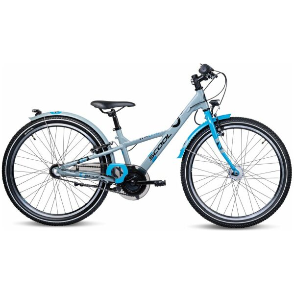 Scool XXlite 24 Inch 3-Speed Grey/Blue Jongens