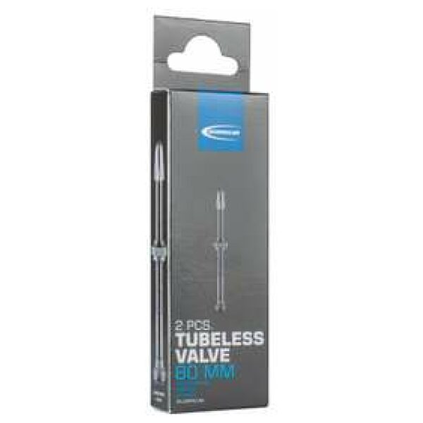 Schwalbe VENTIEL SC TUBELESS 80MM SV ZW SET A 2 Zwart