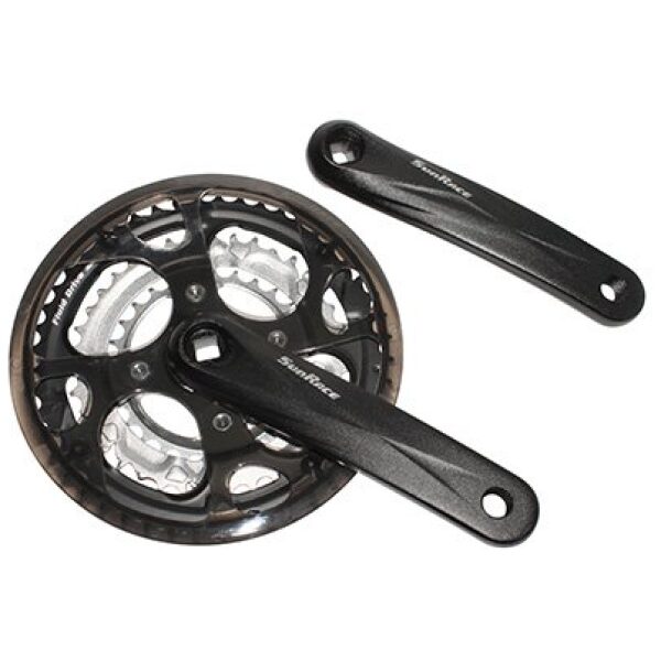 Sunrace CRANKSTEL 28/38/48 ALM 170 ZW/ZI -6MM Zwart/Zilver