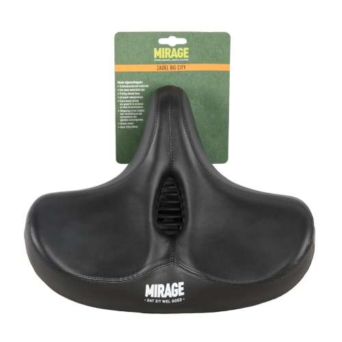 Mirage zadel tour comfort met vering Big City zwar Zwart