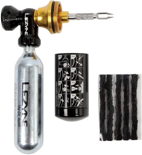 Lezyne TUBELESS CO2 BLASTER + 2 X 20G CO2 BLACK/GOLD